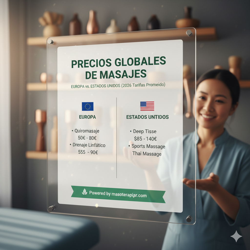 cuanto valen los masajes en EE.UU y EUROPA comparativa